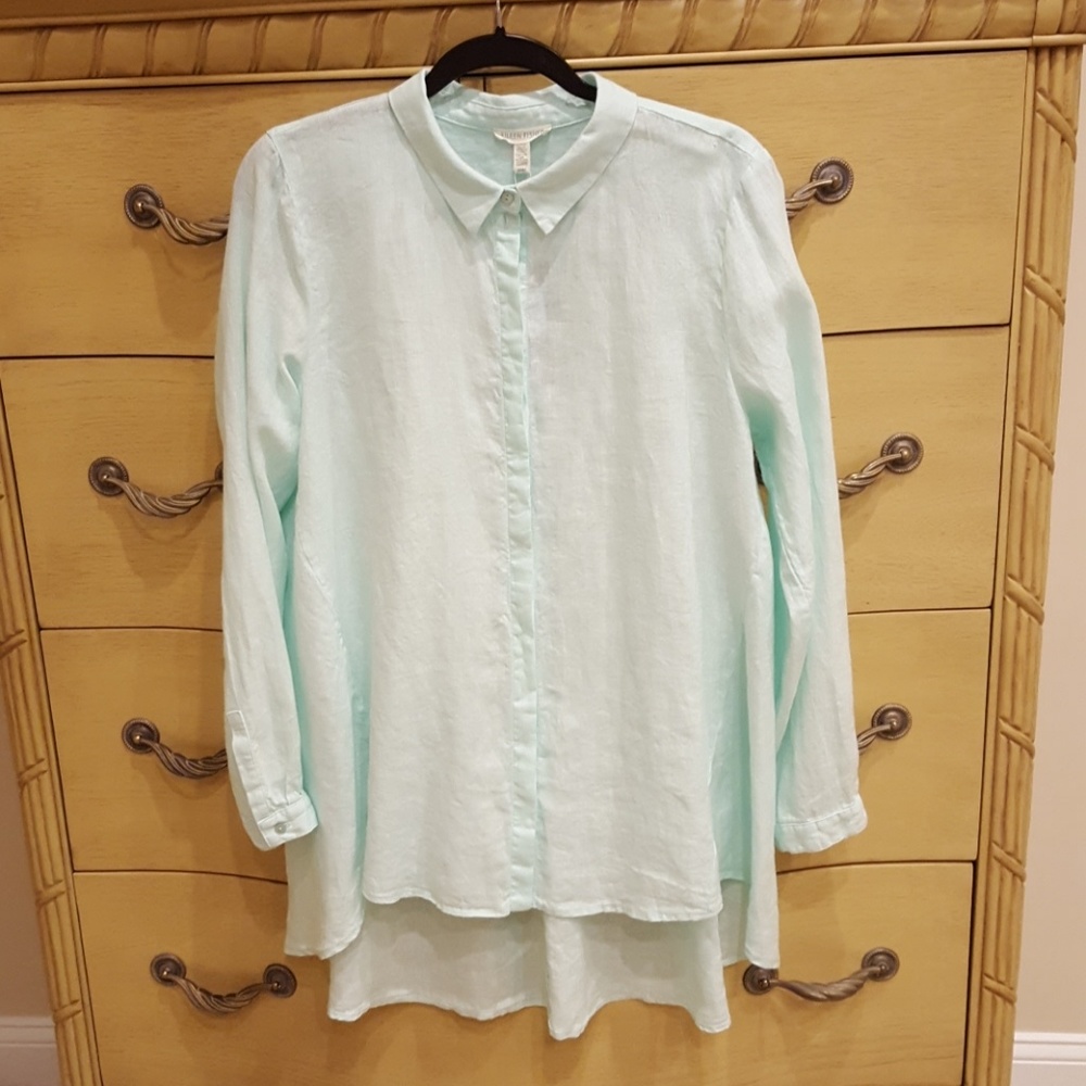 Eileen Fisher Classic Collar Tunic Shirt